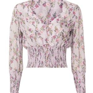 INTERMIX Elin Floral Blouse Top P